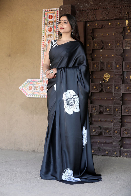 Gajji Modal silk- Black