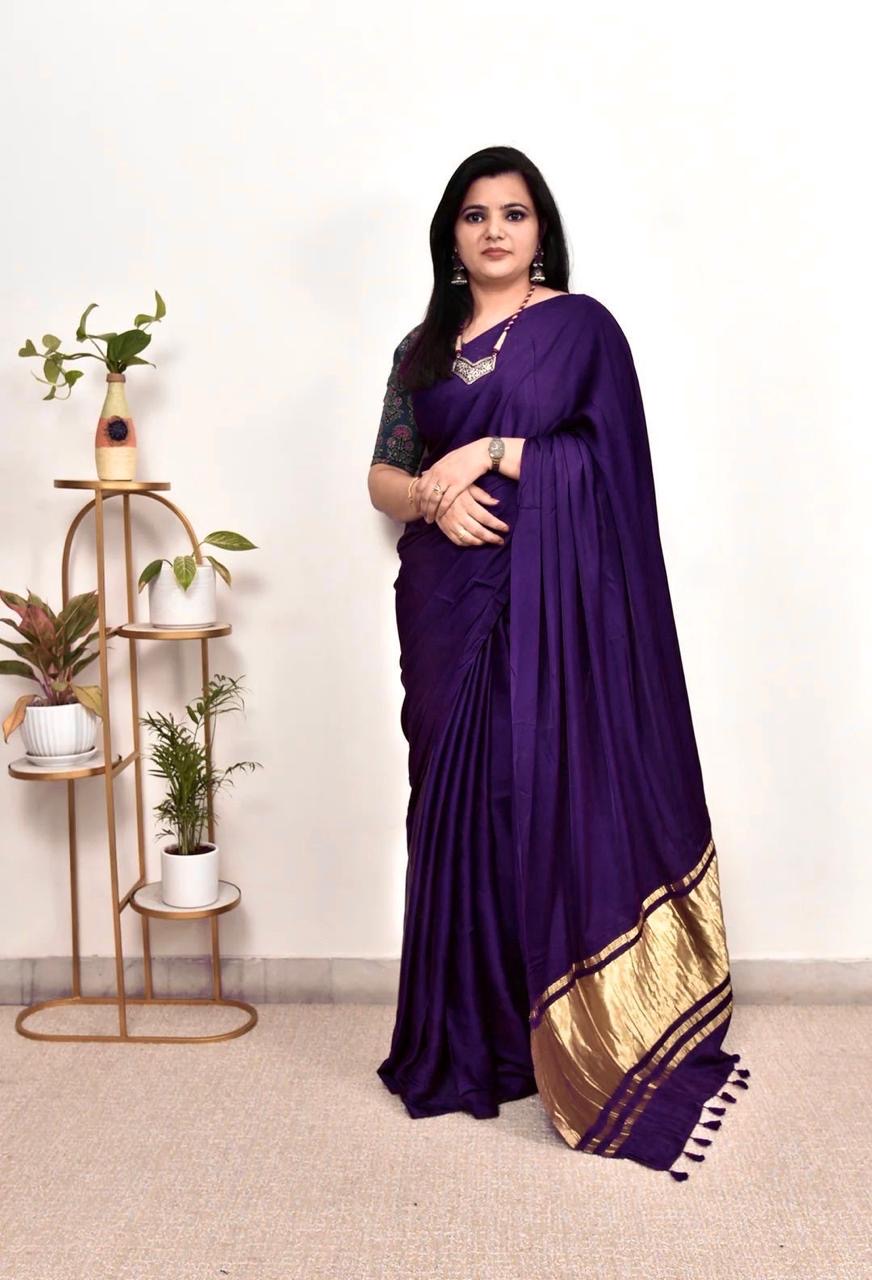 Pure modal silk purple colour