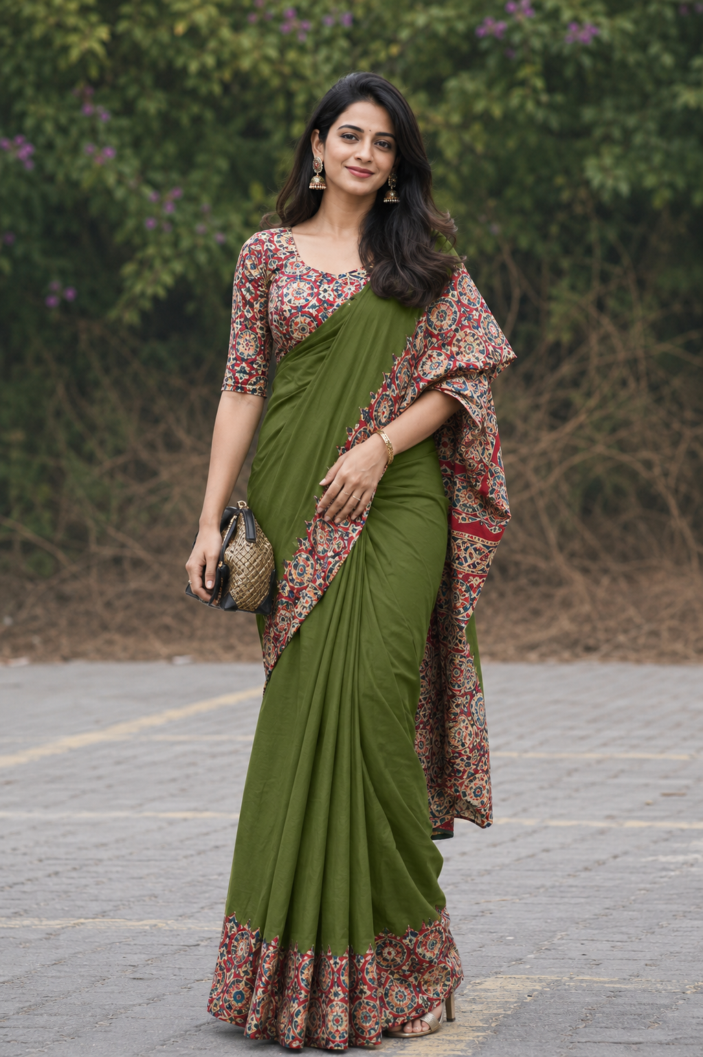 Linen cotton premium quality -light green