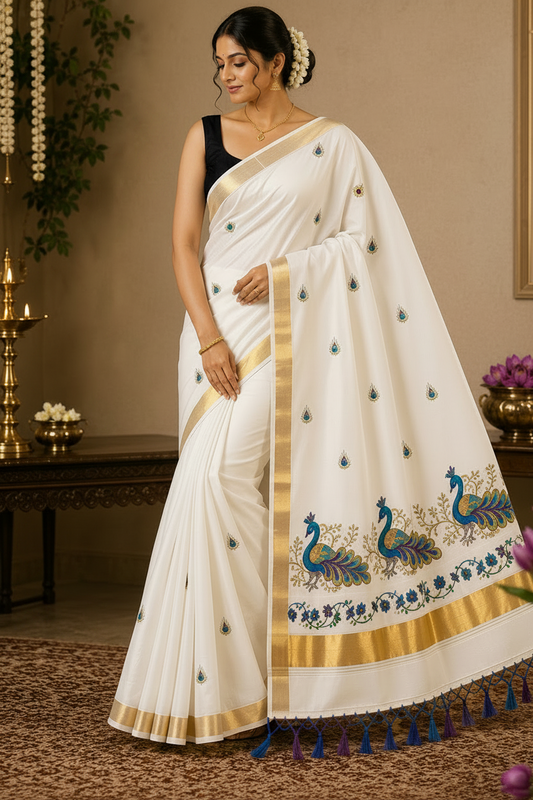 Kerala Cotton Velora Mayuri -1🌼 ONAM SPECIAL 🌼 EXTRA 35% OFF