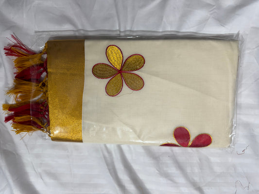 Kerala Cotton with flower design