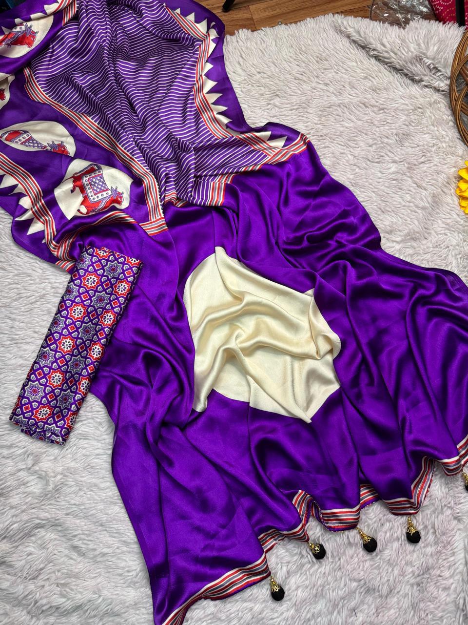 Gajji Modal silk-purple