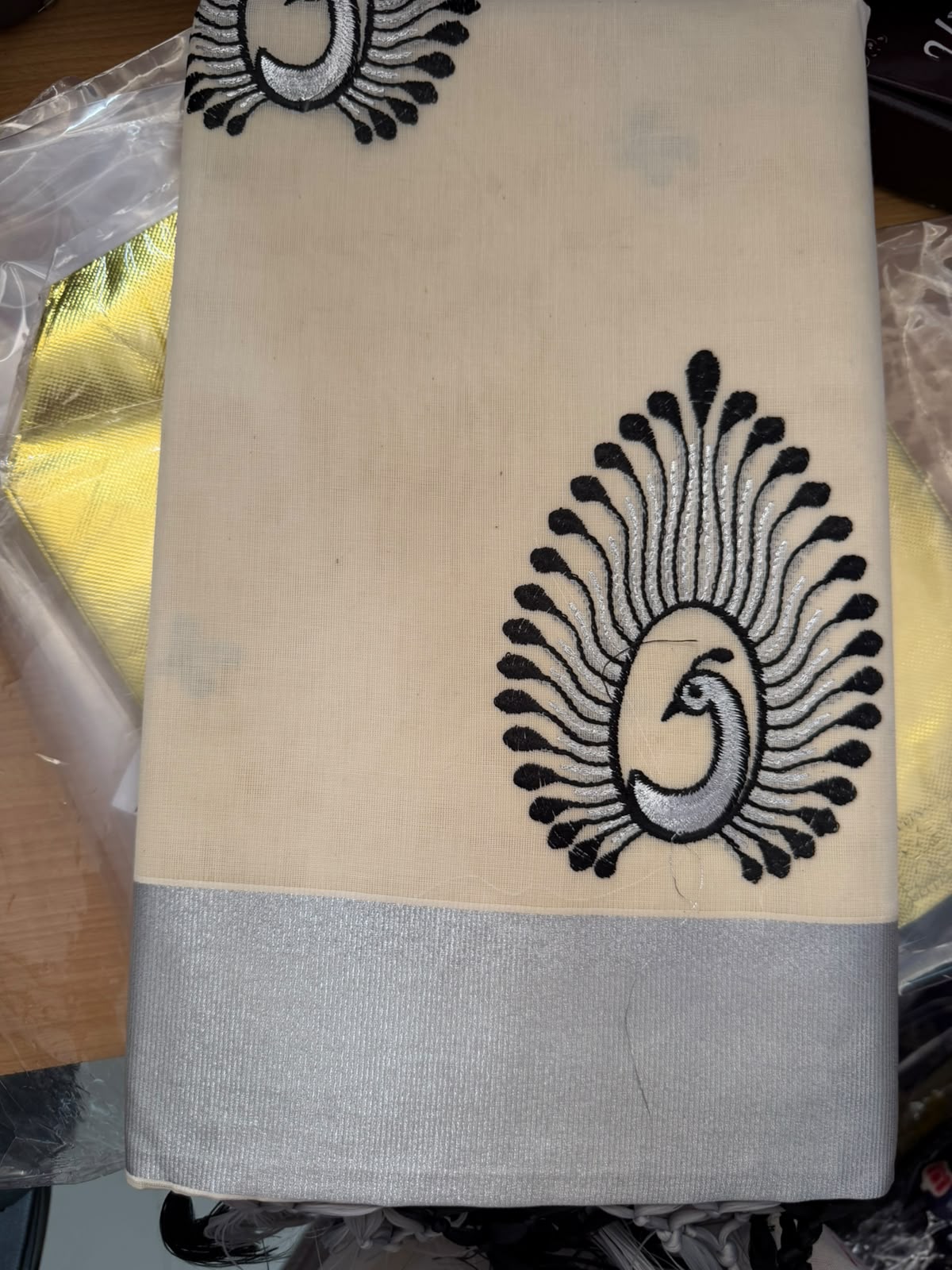 Kerala Cotton saree-8 - silver boarder