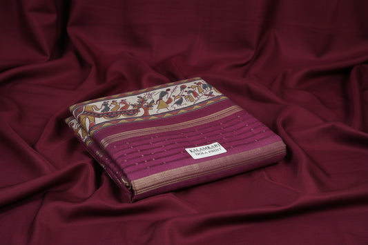Kalamkari Dola Print saree Design - 2