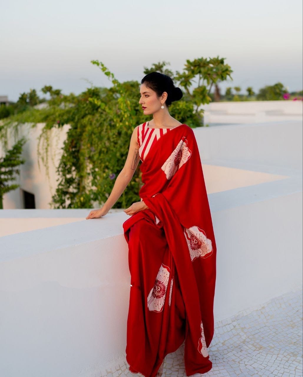 Gajji Modal silk- Red