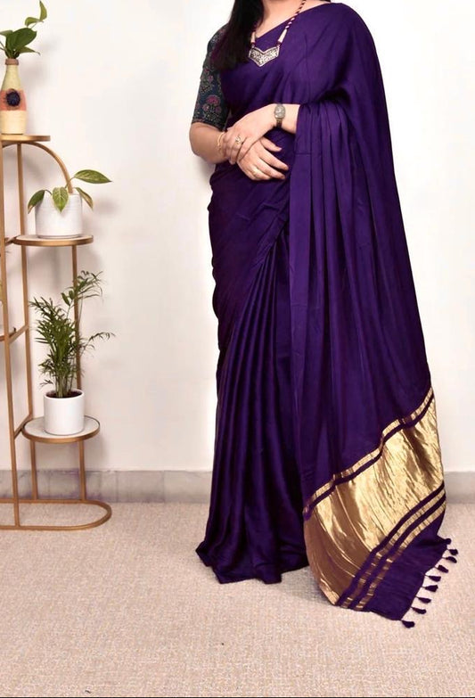 Pure modal silk purple colour