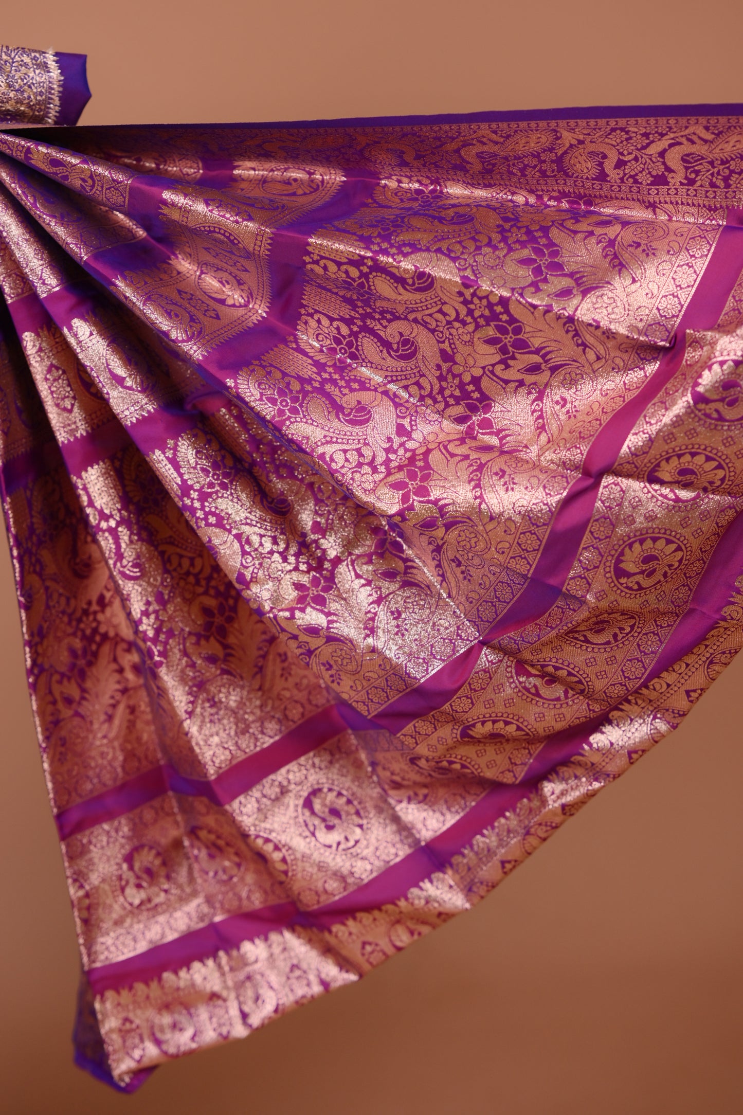 “Peshwai silk purple colour