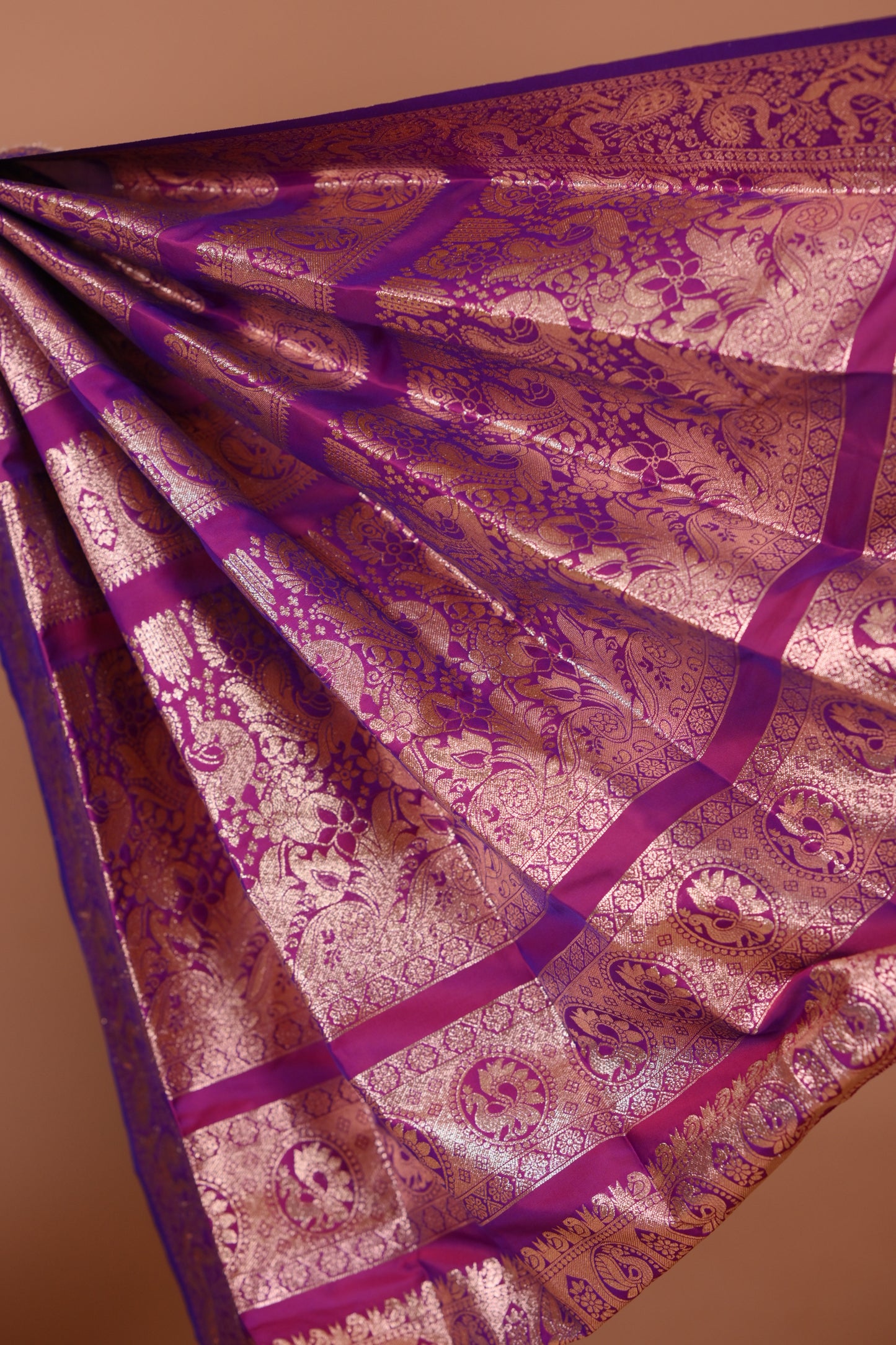 “Peshwai silk purple colour