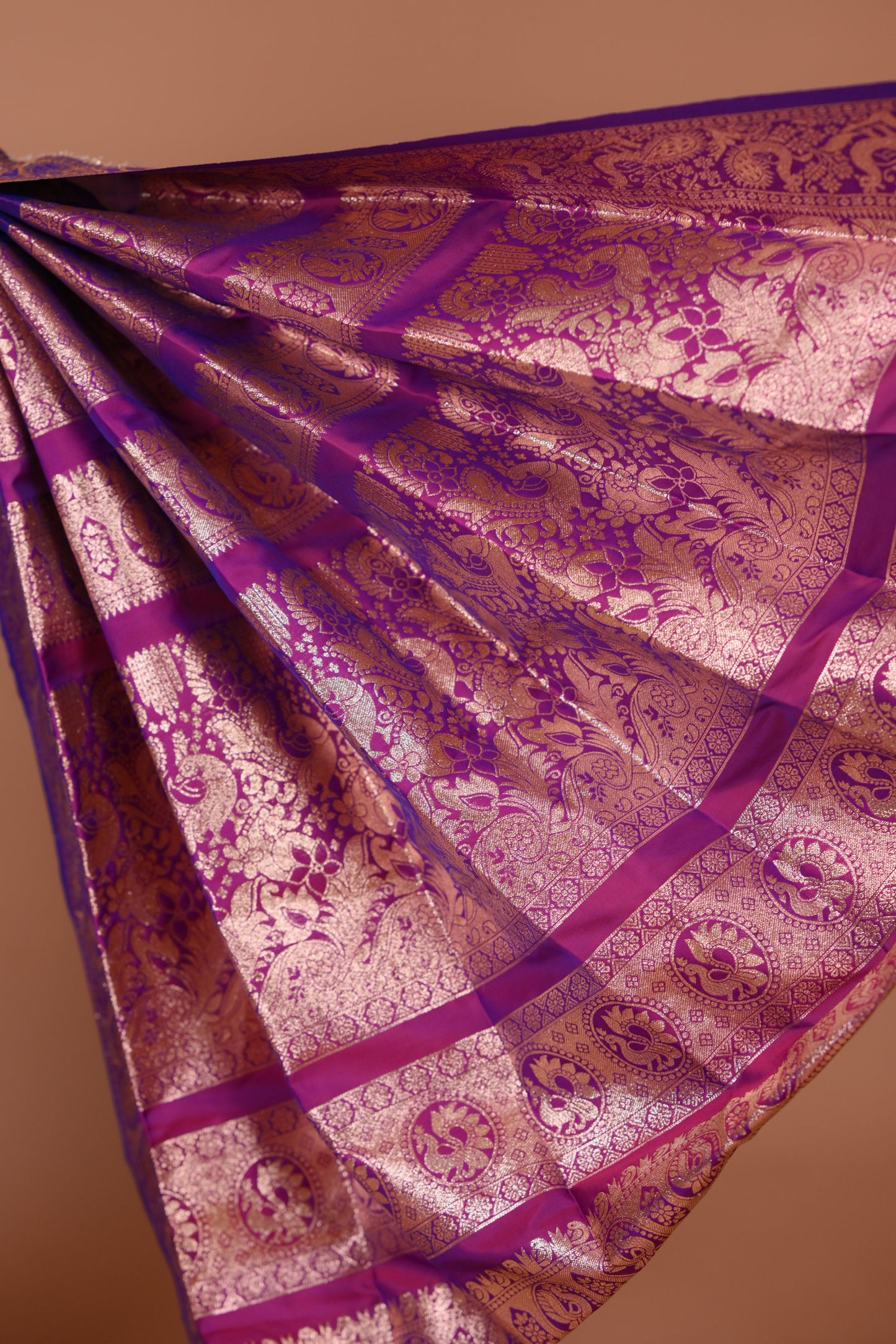 “Peshwai silk purple colour