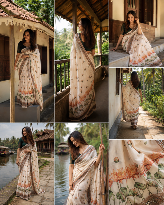 Kerala crep silk saree - Thamara Prabha 🌼