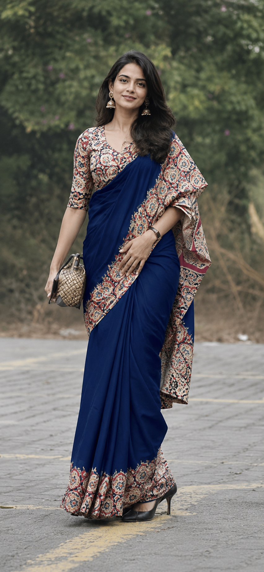 Linen cotton premium quality -Royal Blue