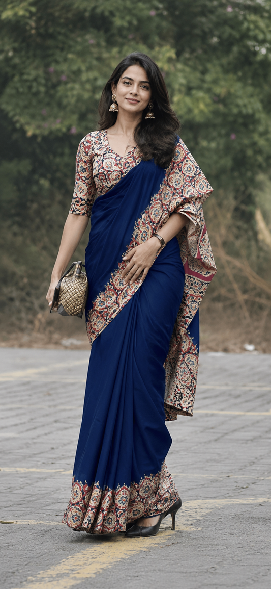 Linen cotton premium quality -Royal Blue