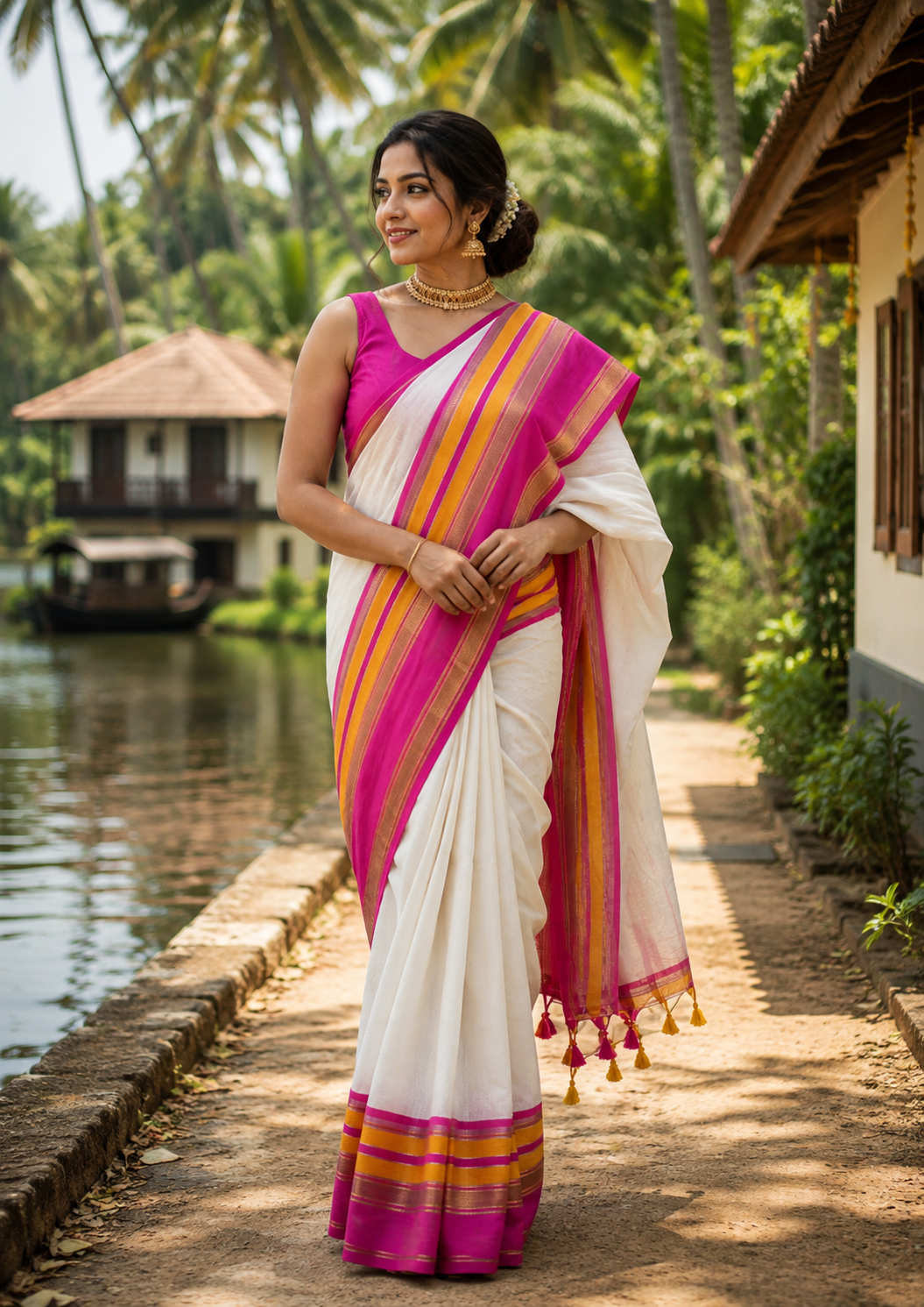 Onam special saree Mulcotton ~8