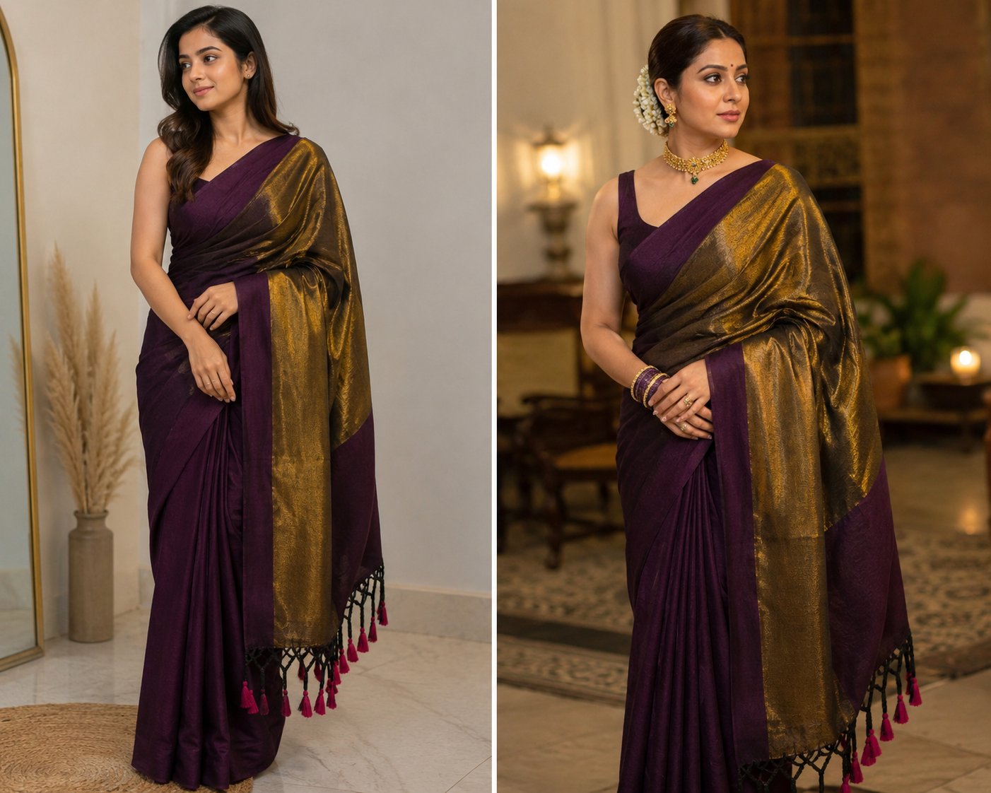 Celebrity inspired Kadhi cotton saree