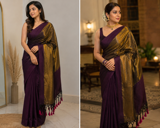 Celebrity inspired Kadhi cotton saree
