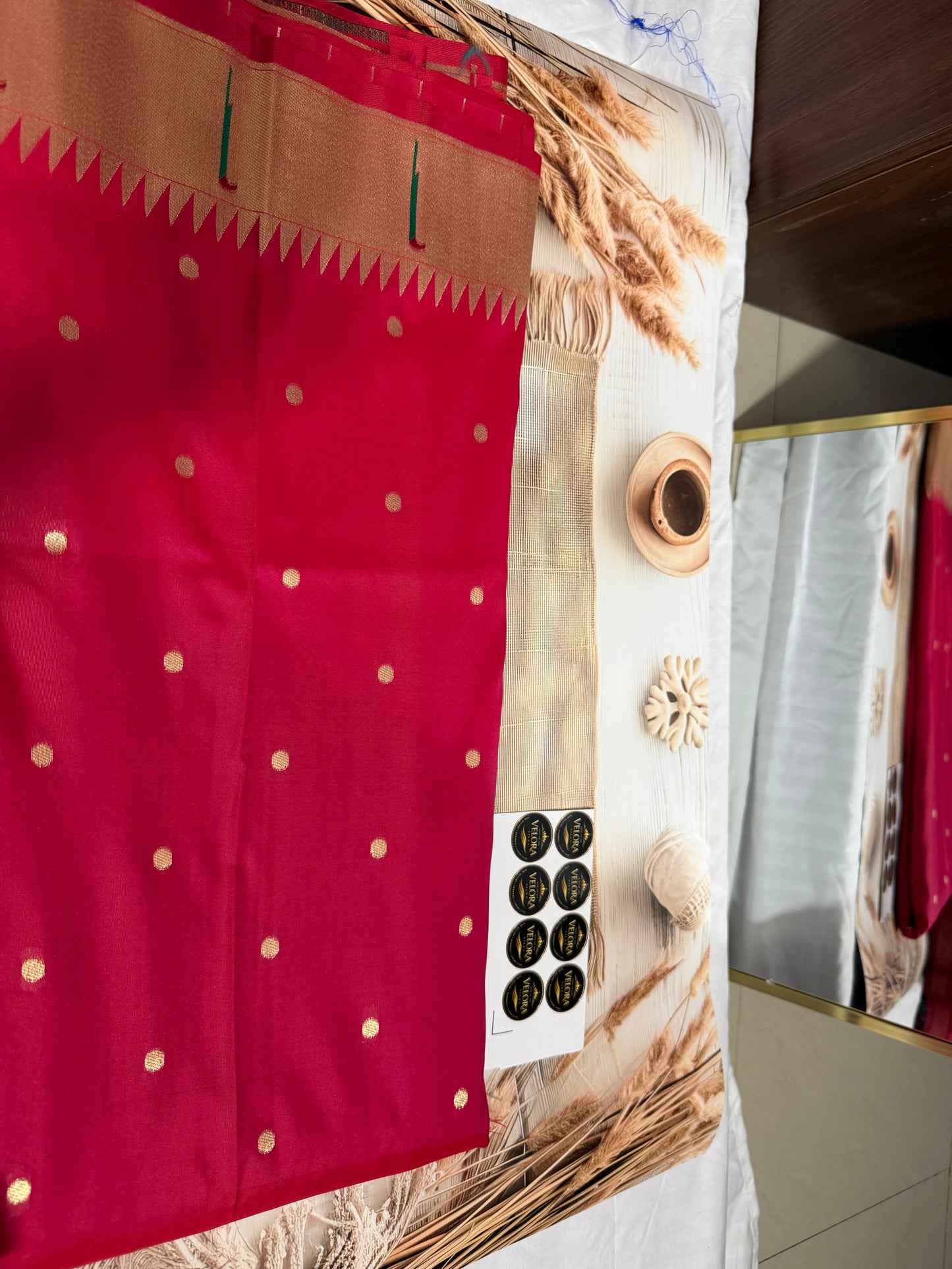 Designer Brocade All-Over Semi Silk Paithani Saree