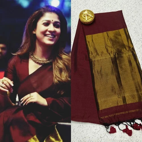 Celebrity inspired Kadhi cotton saree