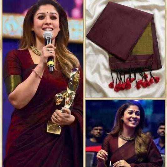 Celebrity inspired Kadhi cotton saree