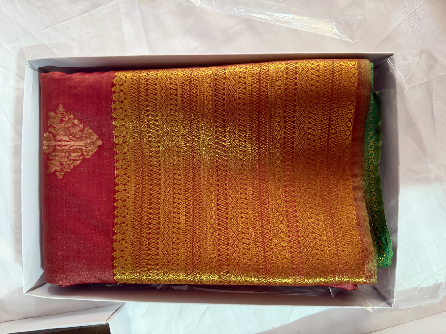Silk in Kanchipuram boarder Saree with Zari boader - brown shades