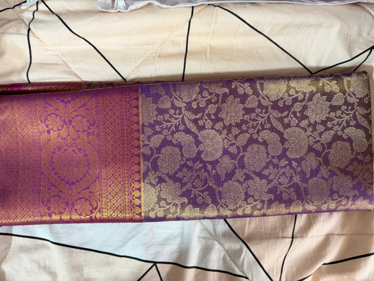 1 gram Gold Saree -blue