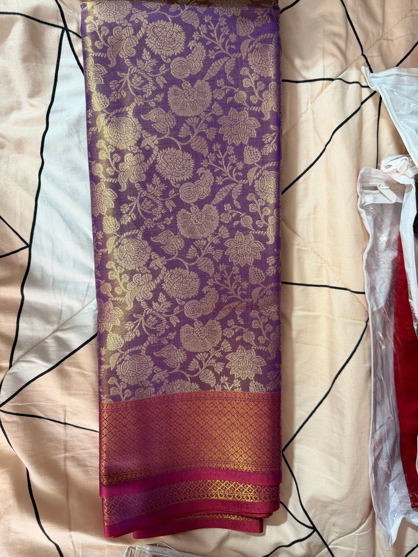 1 gram Gold Saree -blue