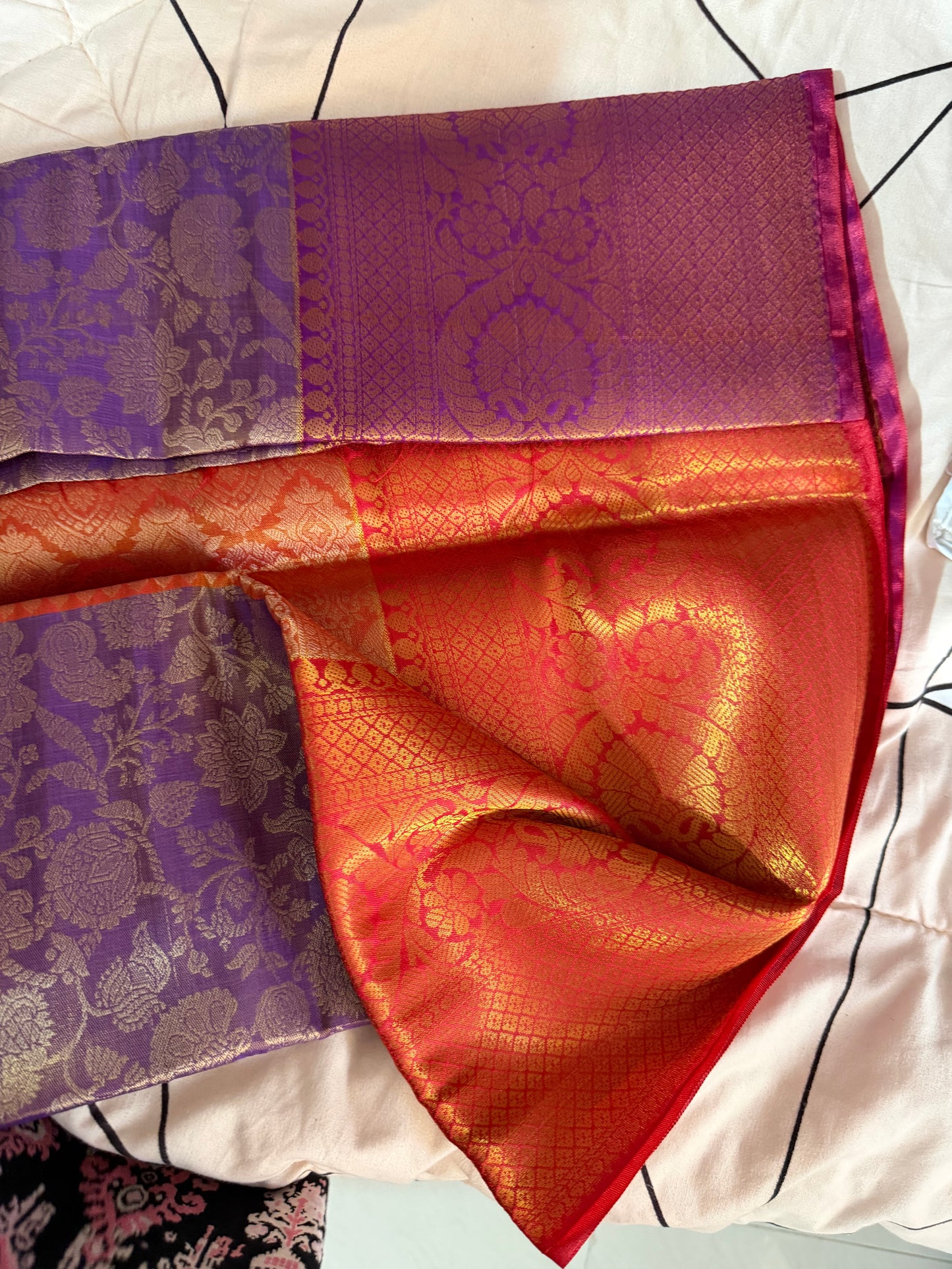 1 gram Gold Saree -blue