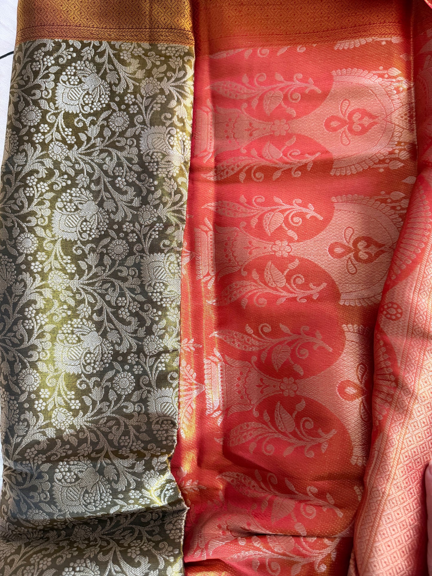 1 gram Gold Saree -Green