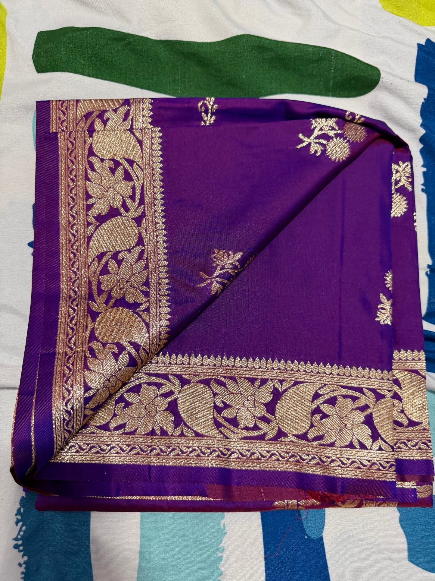“Peshwai silk sarees are inspired by Maharashtra’s royal Peshwa tradition ❤️”- shinny purple