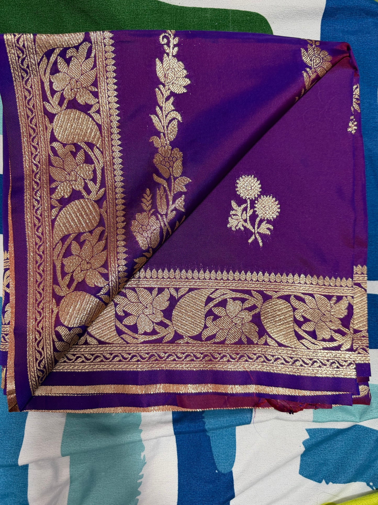 “Peshwai silk sarees are inspired by Maharashtra’s royal Peshwa tradition ❤️”- shinny purple