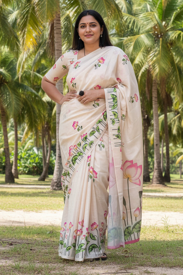 Onam special Kerala saree - Thamara -digital print🌼