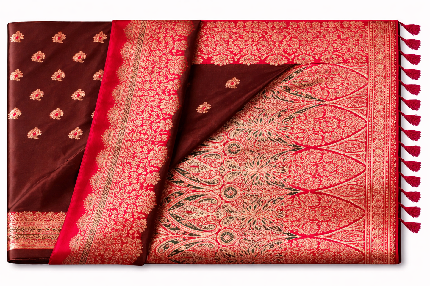 Banarasi Saree - shinning luxury rich boarder pink