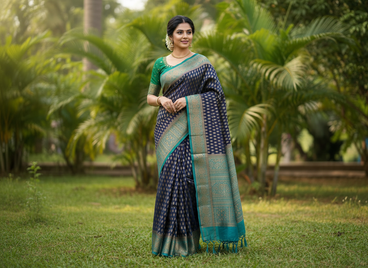 Banarasi Saree with small buttas