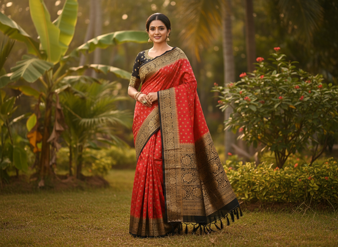 Banarasi Saree with small buttas