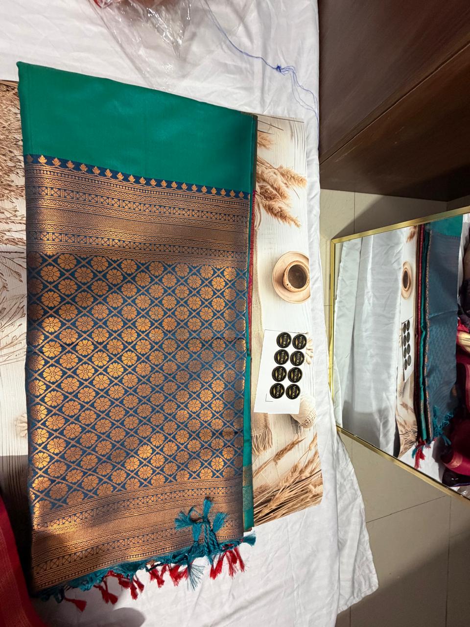 Viscose soft Silk Saree for Women- very rich boarder sky blue soft saree