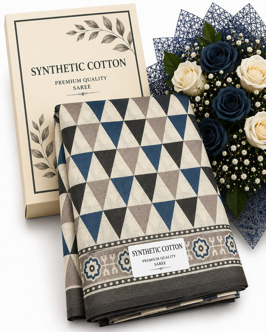 Synthetic Cotton triangle checks pattern