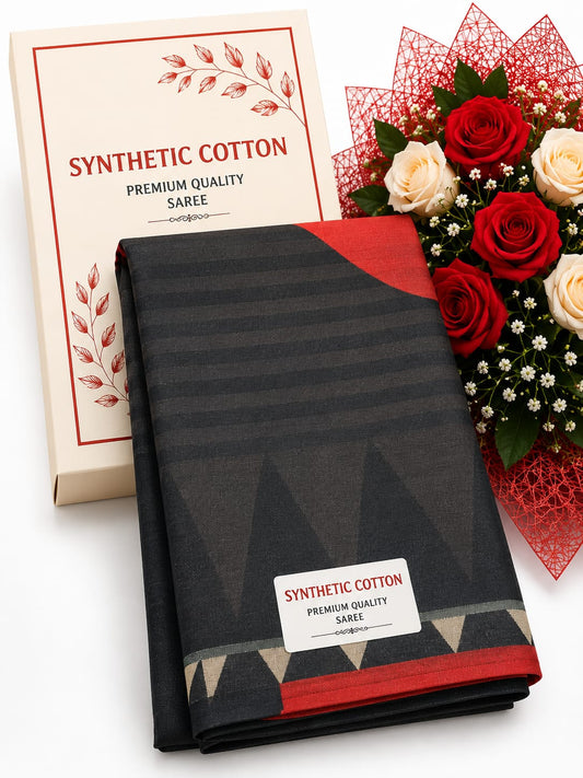 Synthetic Cotton  black n cream