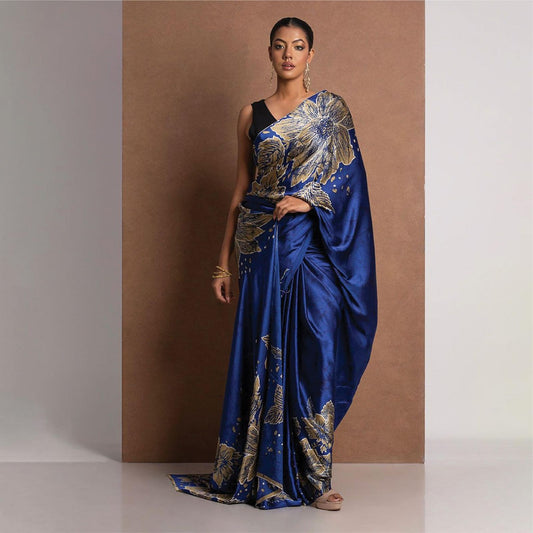 Gajji Modal silk- royal blue