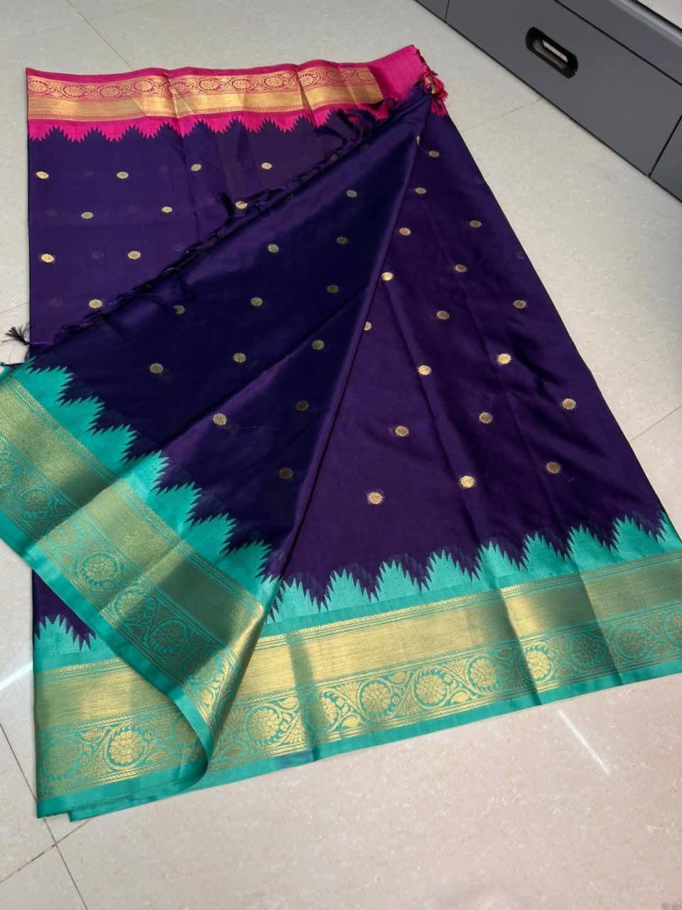 Banarasi Semi Katan soft silk Ganga Yumunna Saree