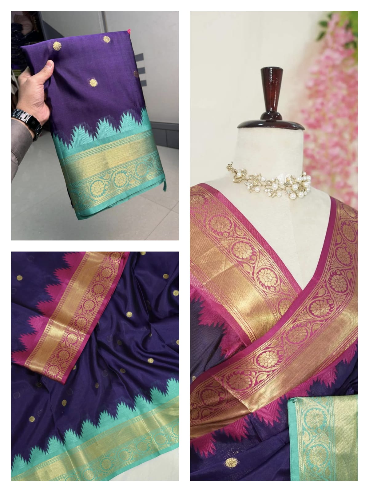 Banarasi Semi Katan soft silk Ganga Yumunna Saree