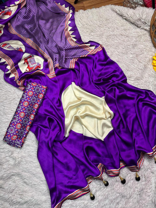 Gajji Modal silk-purple