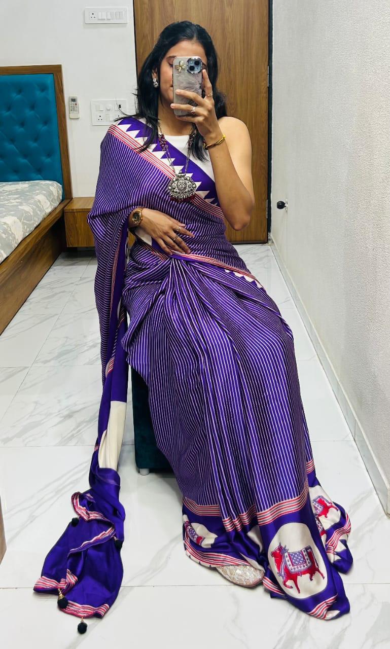 Gajji Modal silk-purple