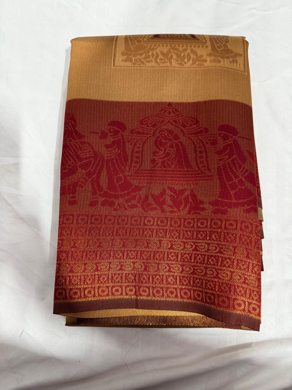 Pallaku Maharani Pattu wedding/ Festival soft Silk Saree for Women- red