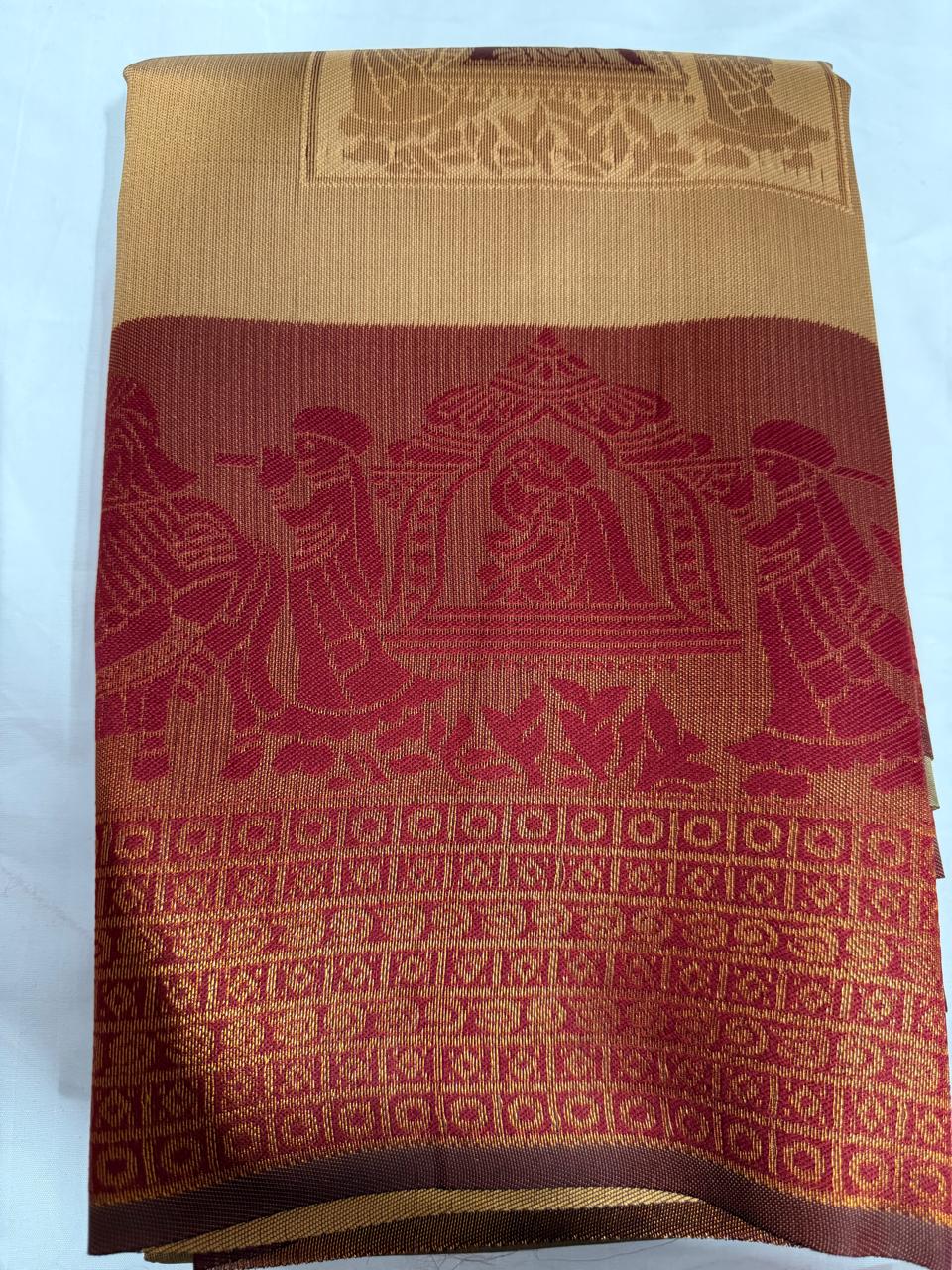 Pallaku Maharani Pattu wedding/ Festival soft Silk Saree for Women- red