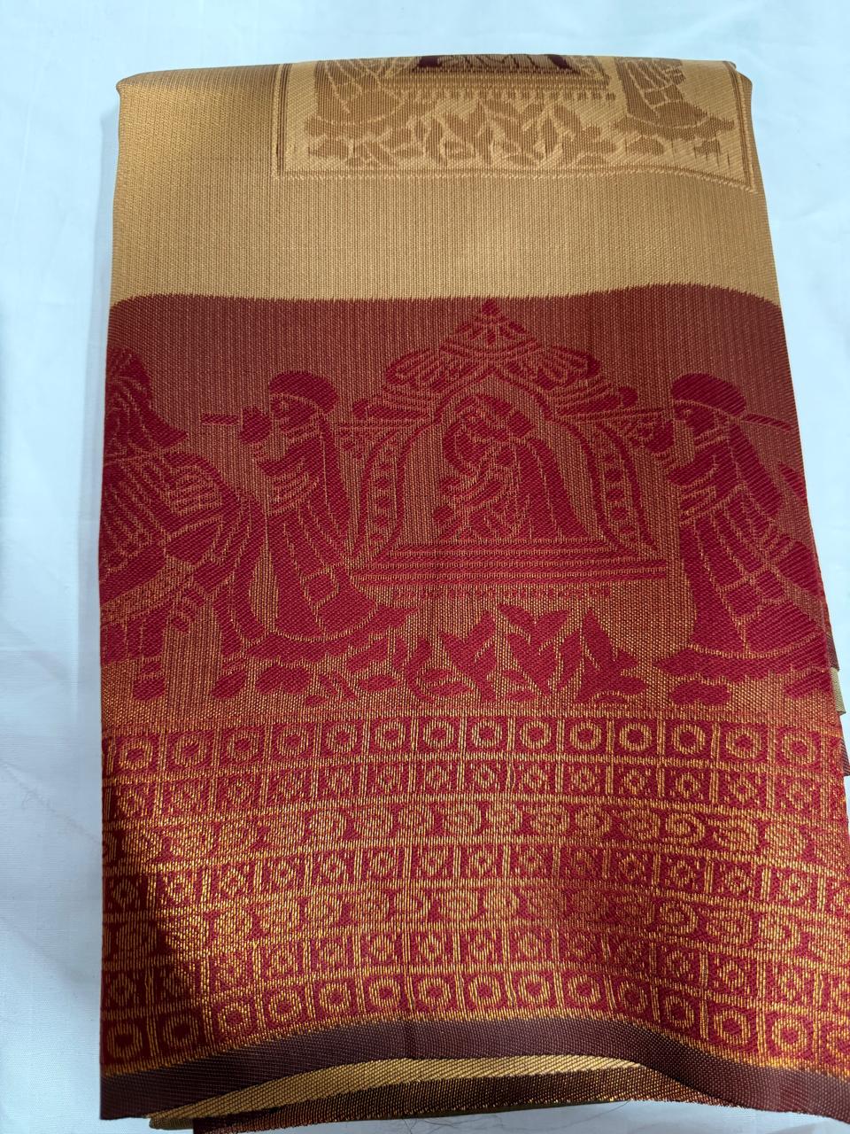 Pallaku Maharani Pattu wedding/ Festival soft Silk Saree for Women- red