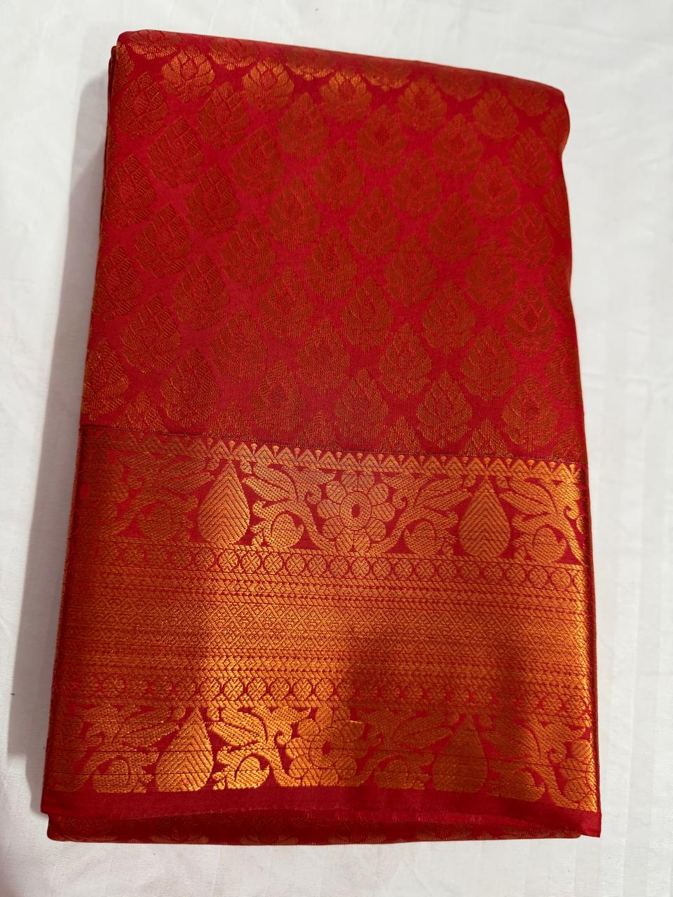 Pattu wedding/ Festival soft Silk Saree for Women- red