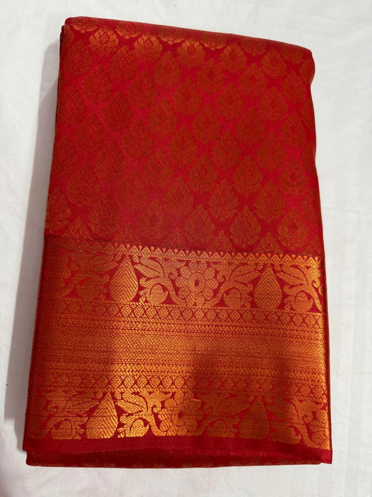 Pattu wedding/ Festival soft Silk Saree for Women- red