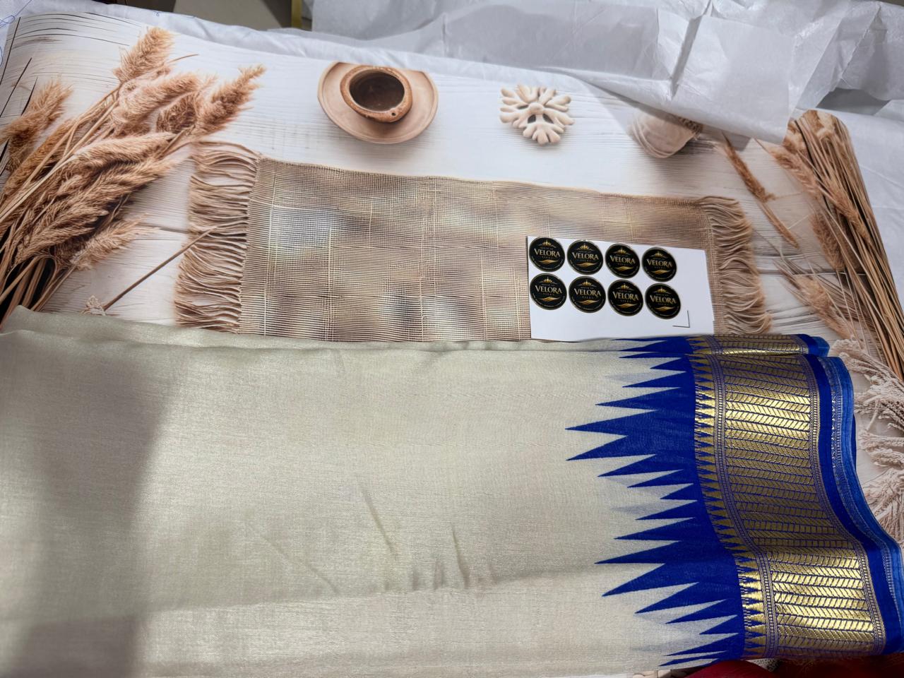 Synthetic Silk Saree - blue