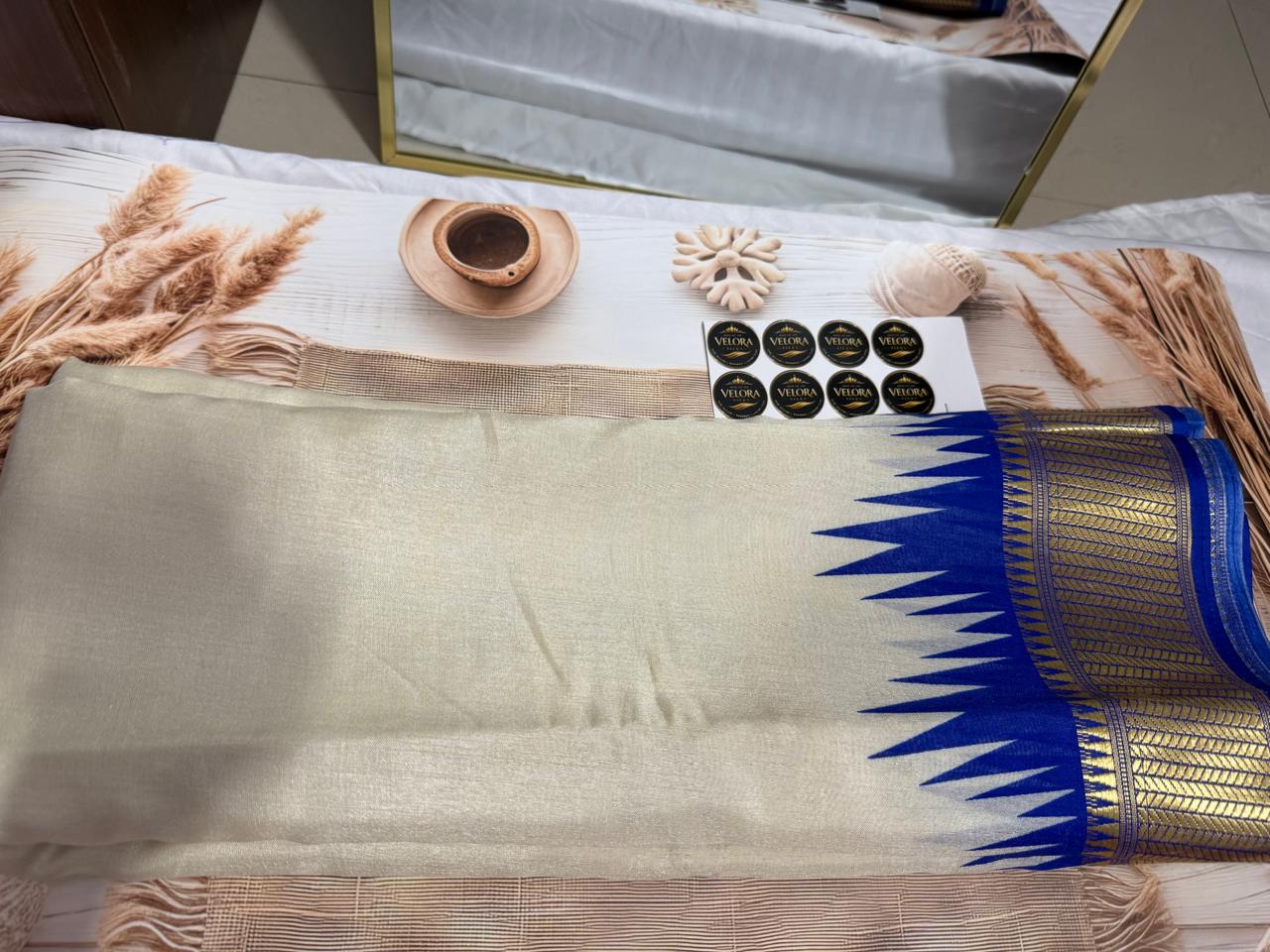 Synthetic Silk Saree - blue