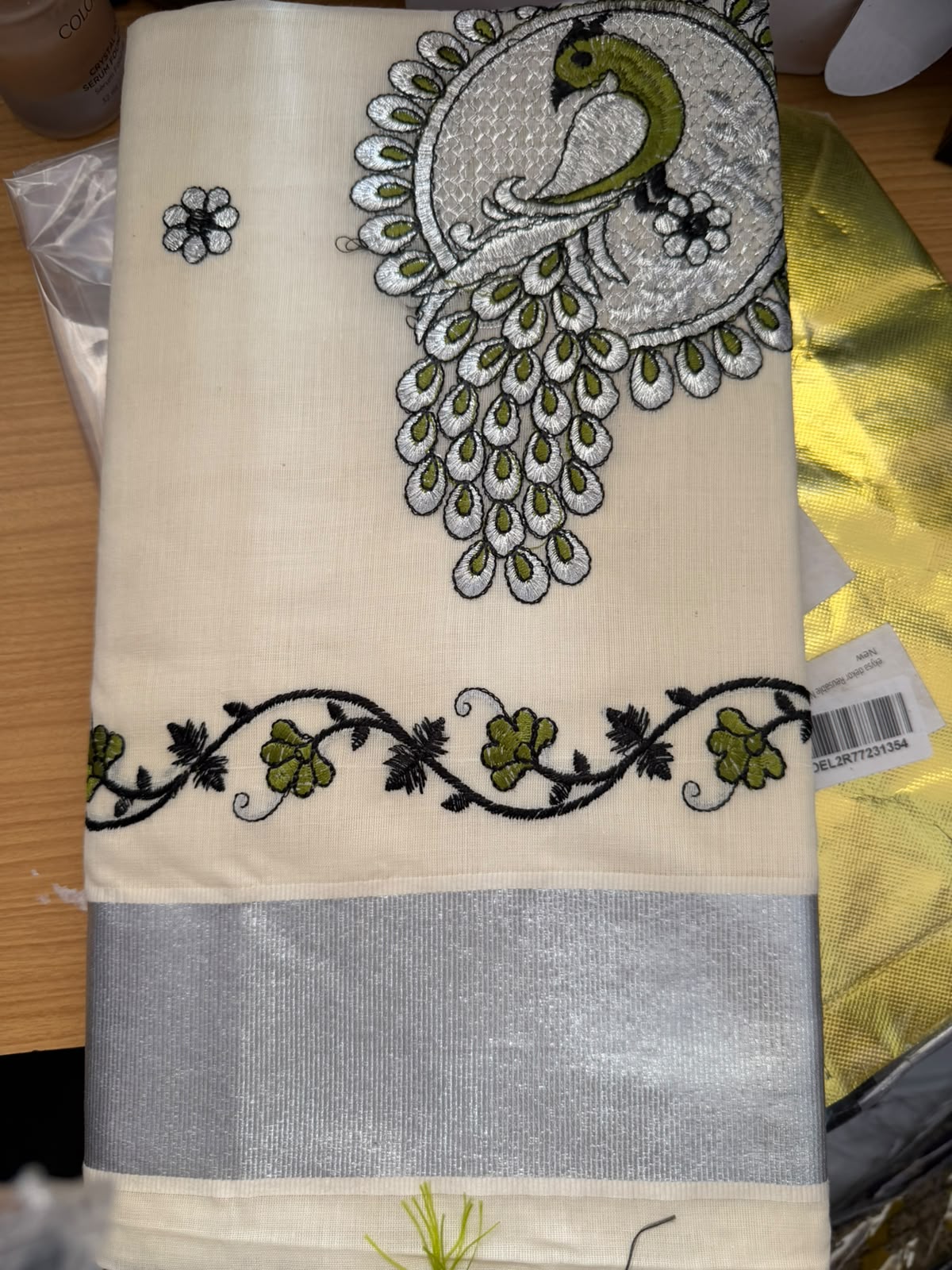 Kerala Cotton saree-9 - silver boarder