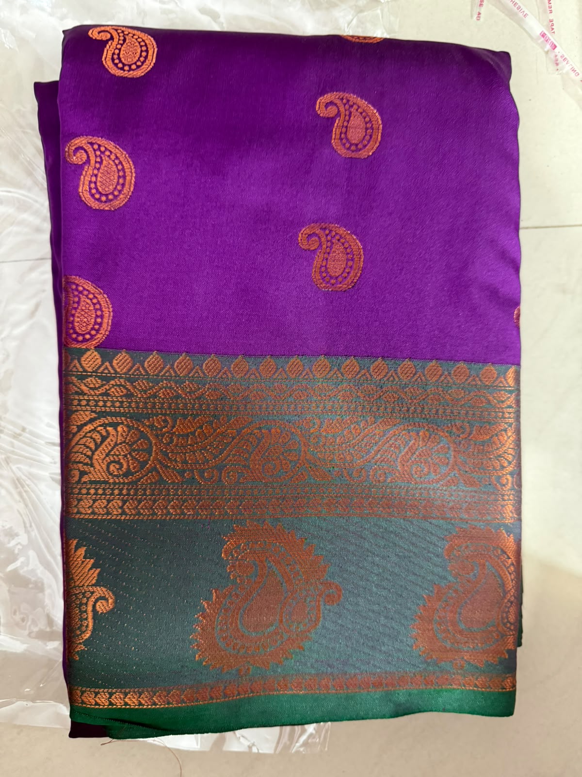 Viscose soft Silk Saree -8 -mango buttas